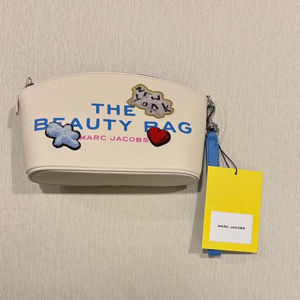 Marc Jacobs White Beauty Bag with Patches
